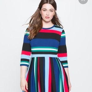 Eloquii strip knit dress